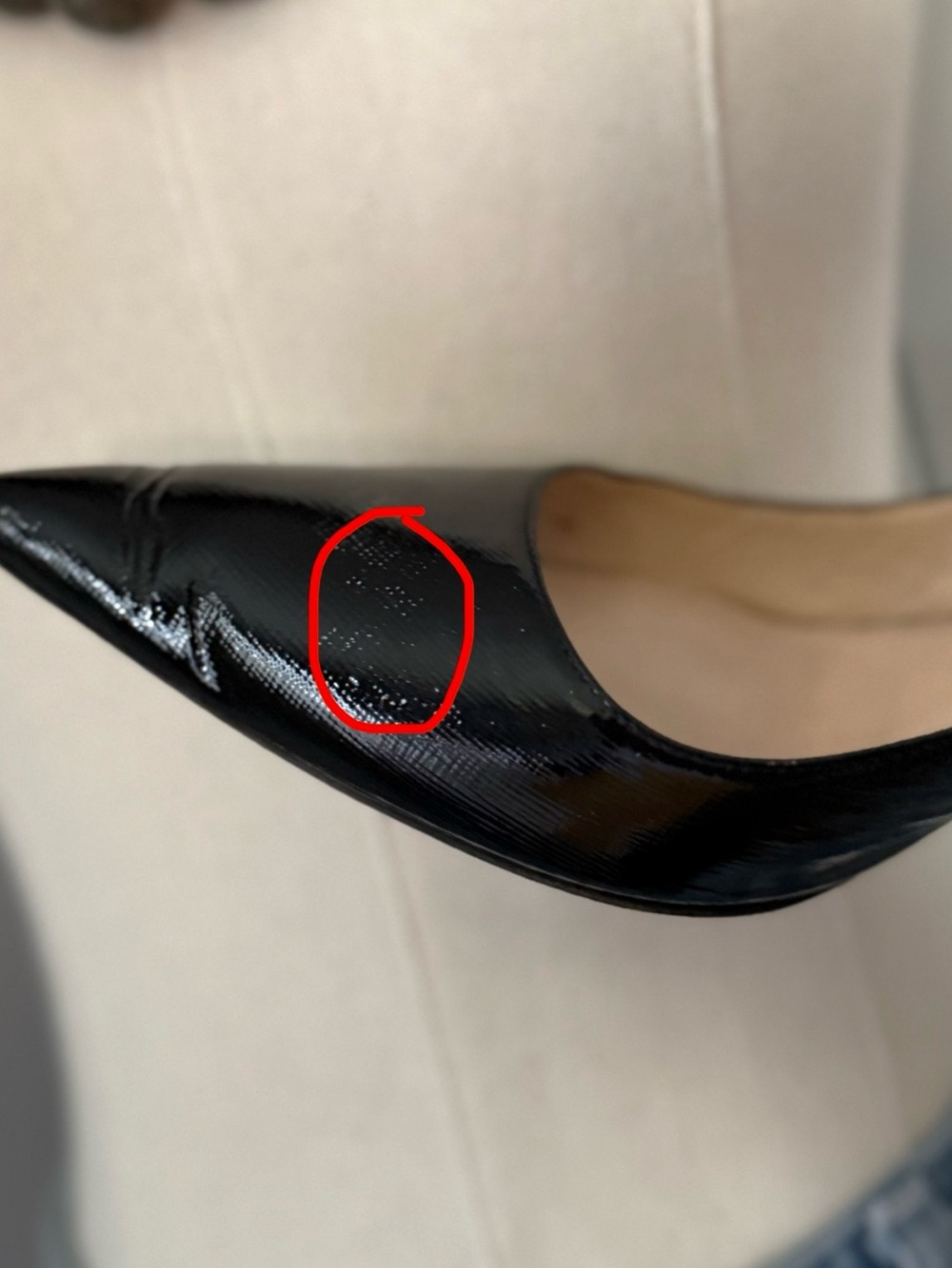 Prada Black Patent Textured Pointed-Toe Pumps Size: EU 41.5 Originally $1,100+! - Picture 8 of 12